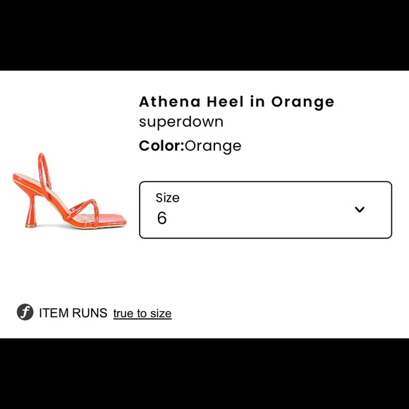 Orange superdown heels from revolve - Picture 1 of 3